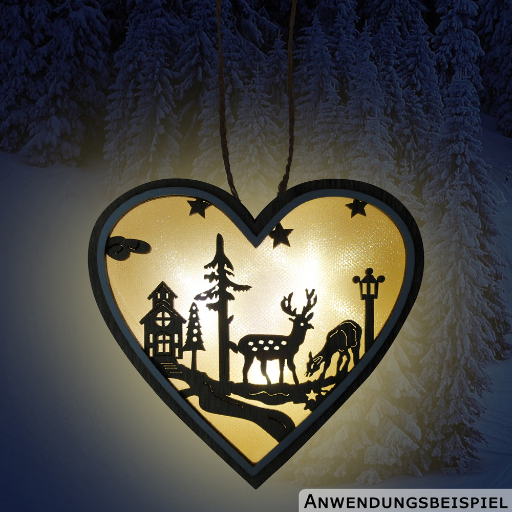 H&auml;ngedeko aus Holz mit LED, 4-fach sortiert image number 5