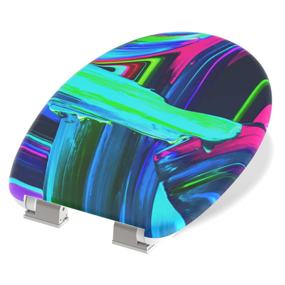 WC-Sitz Duroplast mit Absenkautomatik Neon-Paint