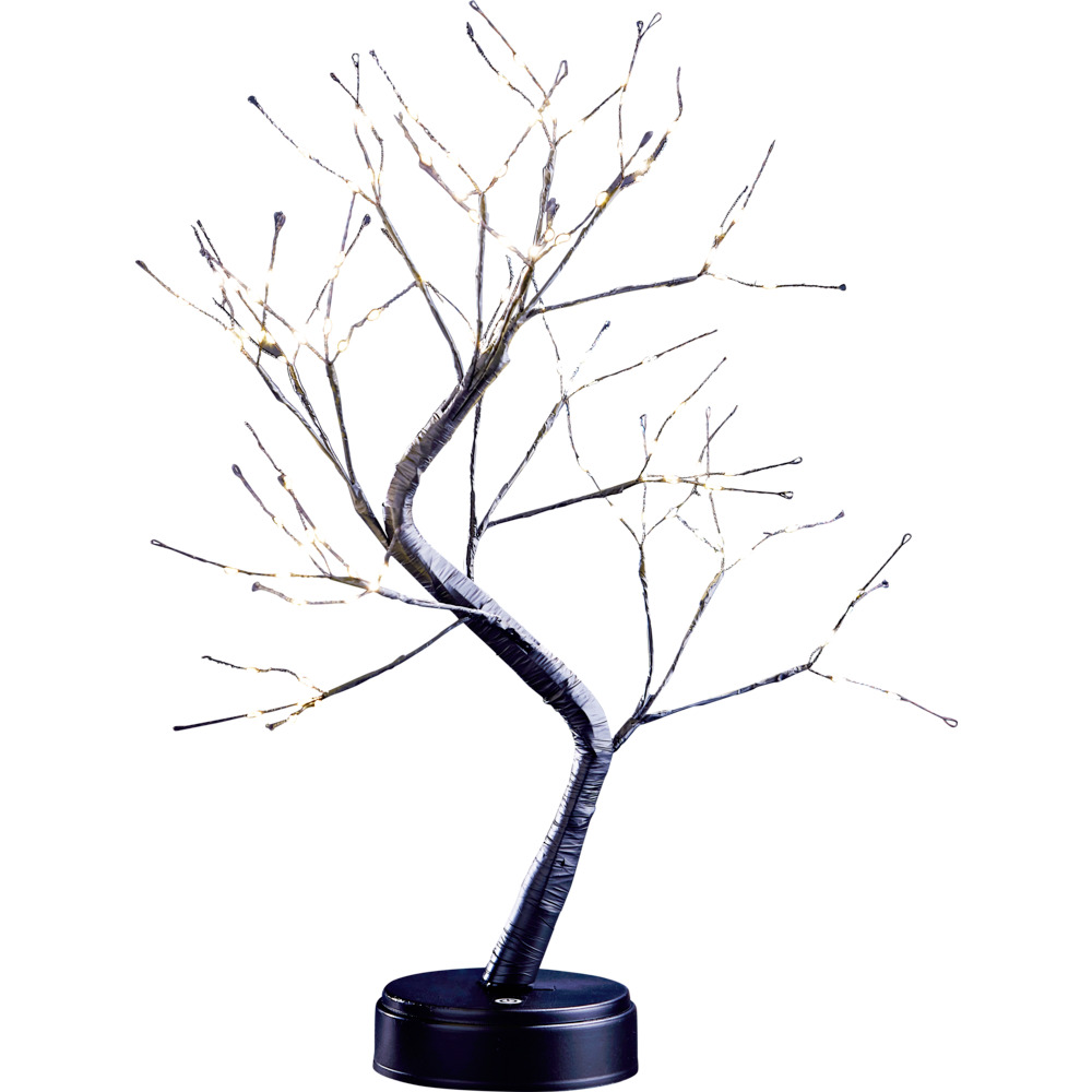 LED-Baum schwarz Bonsai-Design 108 LEDs in Schwarz