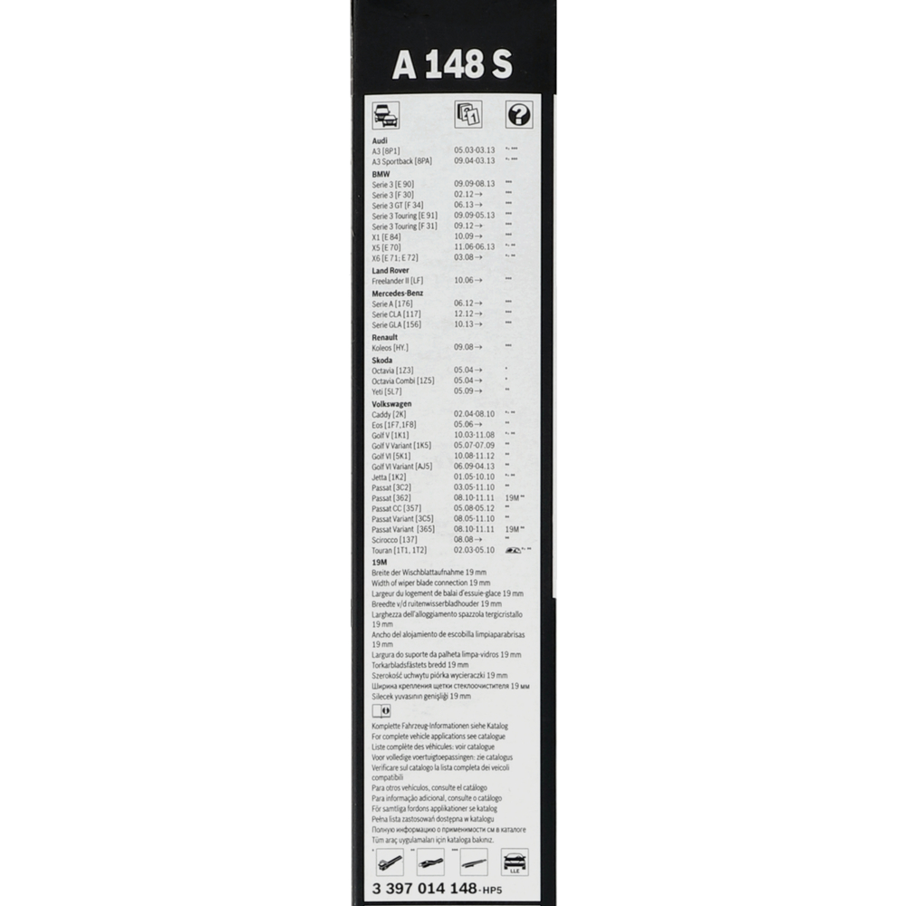 BOSCH Flachbalkenwischer Aerotwin KSN A148S image number 3