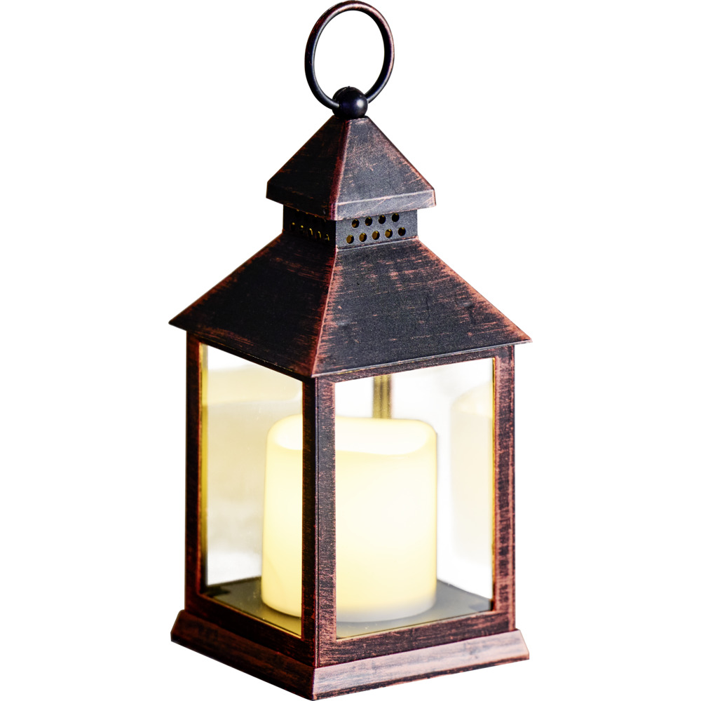 LED-Laterne 23 cm mit Kerze image number 1