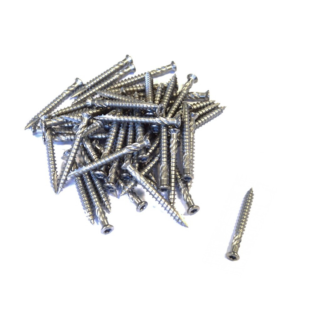 Terrassenschraube 50Stk 5,5x50mm TX C1 Edelstahl Schabenut Schaftfr&auml;ser Schraube