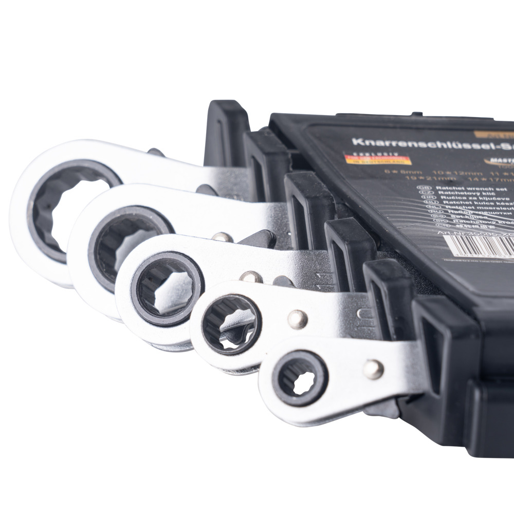 Knarren Schl&uuml;sselsatz 5tlg. Ringschl&uuml;sselsatz umschaltbar image number 1