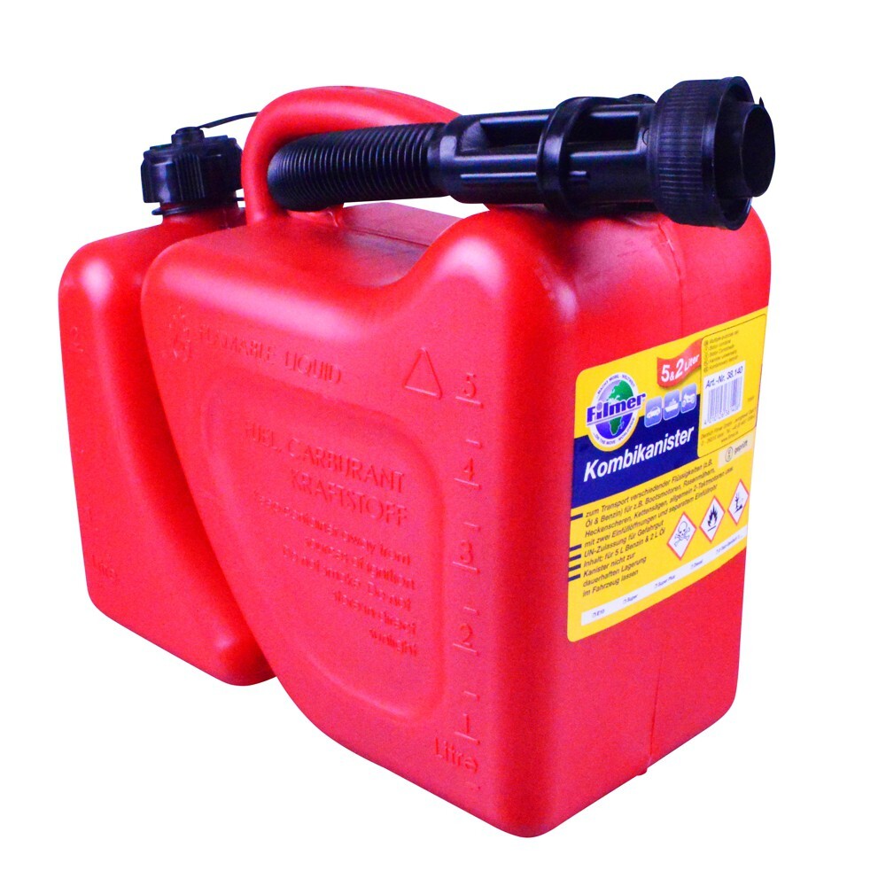 Benzinkanister 5+2 Liter mit flexiblem Ausgie&szlig;er
