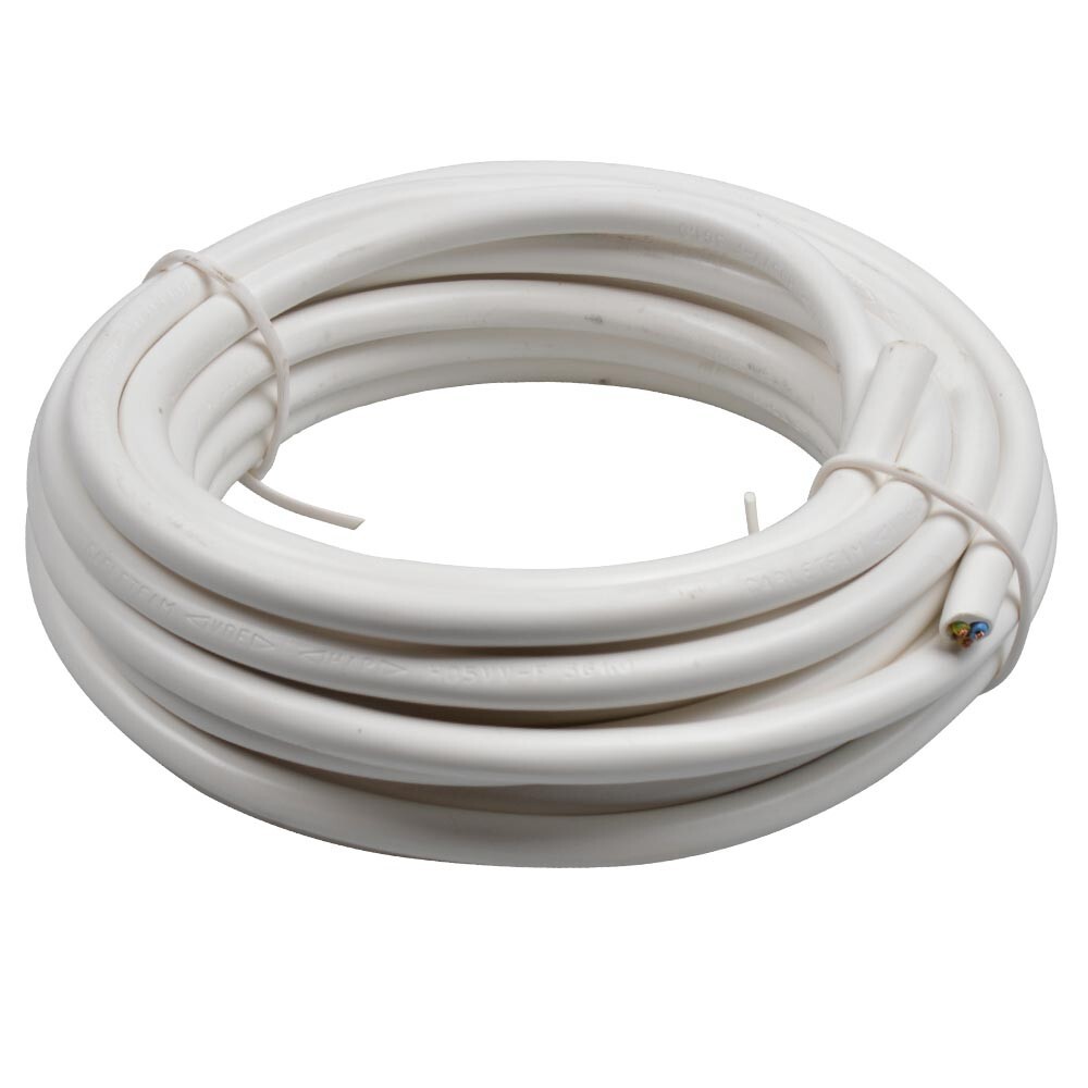 Schlauchleitung H03VV-F 3G 3 x 0,75 mm&sup2; 5 m PVC rund wei&szlig;