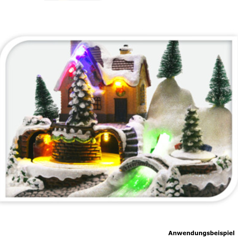 Weihnachts-Winterszene batteriebetrieben mit Beleuchtung image number 3