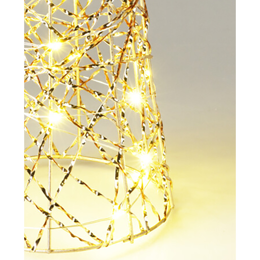 LED-Kegel 12 x 40cm goldfarben image number 1