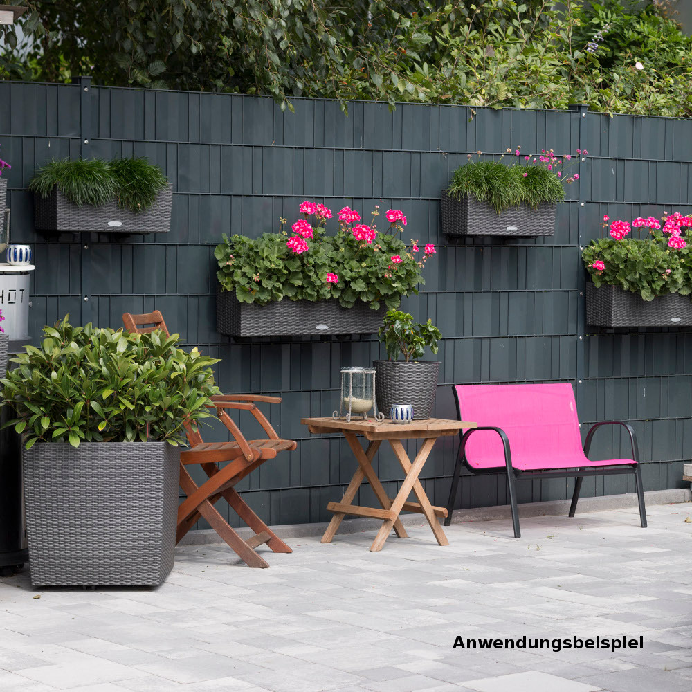 Zaun Sichtschutz und Windschutz A1-Blickdicht auf Rolle 19 cm Breit gr&uuml;n 3 St&uuml;ck image number 6