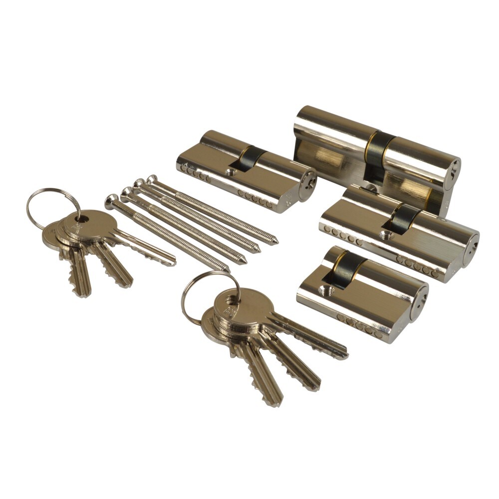 ISEO Schliesszylinder Set Gera 5900 4Stk. gleichschlie&szlig;end 6 Schl&uuml;ssel