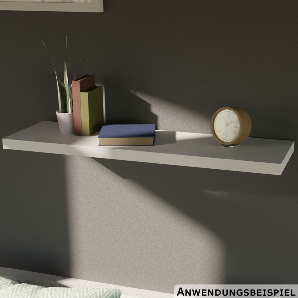 Wandregal wei&szlig; 80 x 23,5 cm