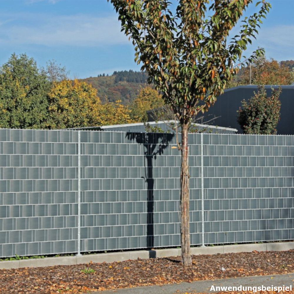 Zaun-Sichtschutz 35 m x 19 cm anthrazit 100 % blickdicht und formstabil image number 1