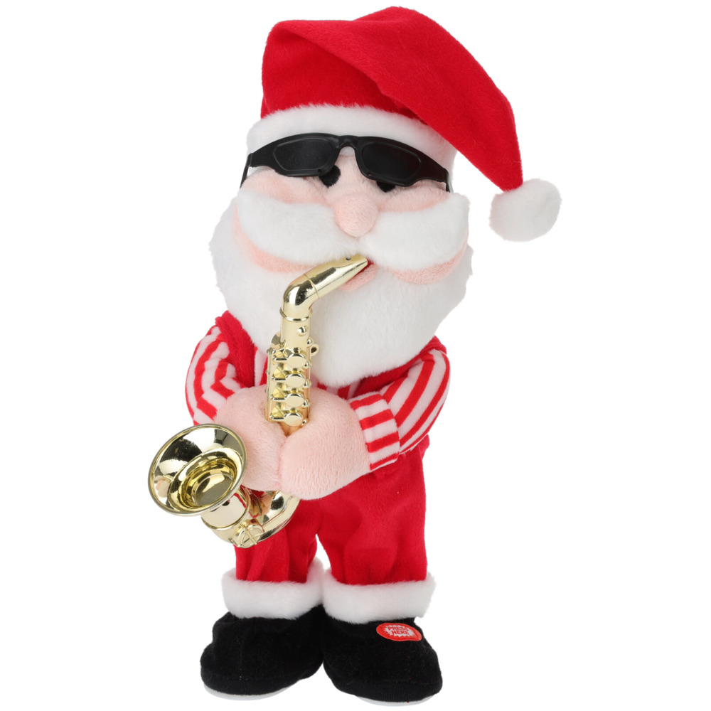 Weihnachts-Pl&uuml;schfigur 35 cm tanzend mit Musik image number 1