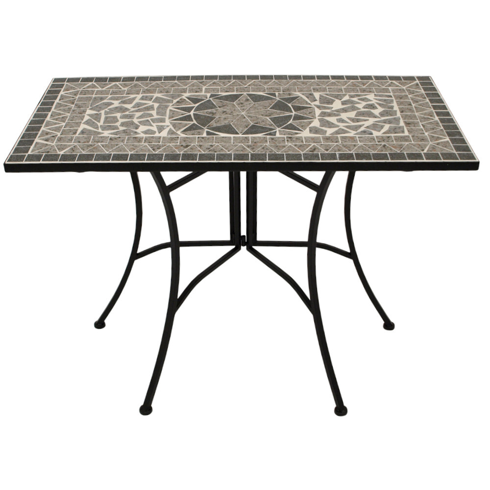 Wandtisch 90 cm x 45 cm rechteckig - Tischplatte Mosaik grau