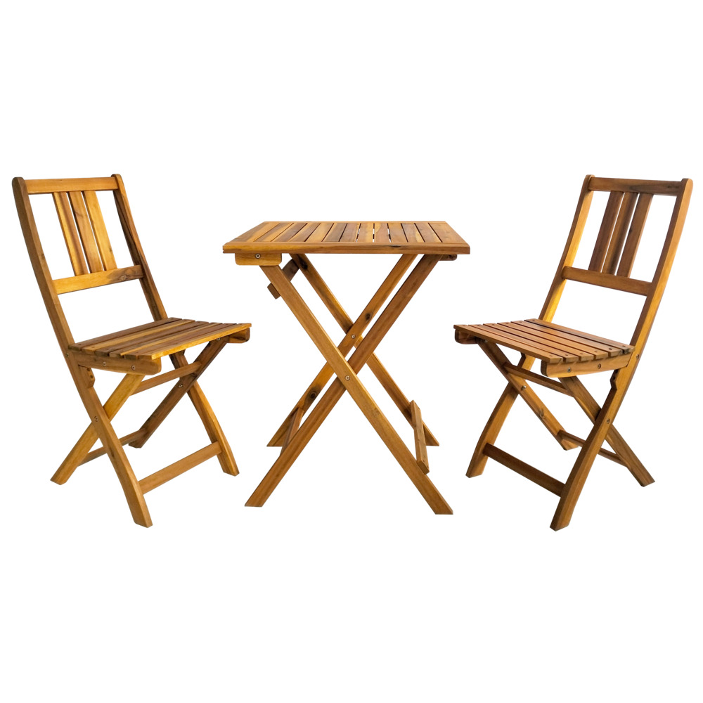 Balkonset 3-teilig Akazienholz klappbar