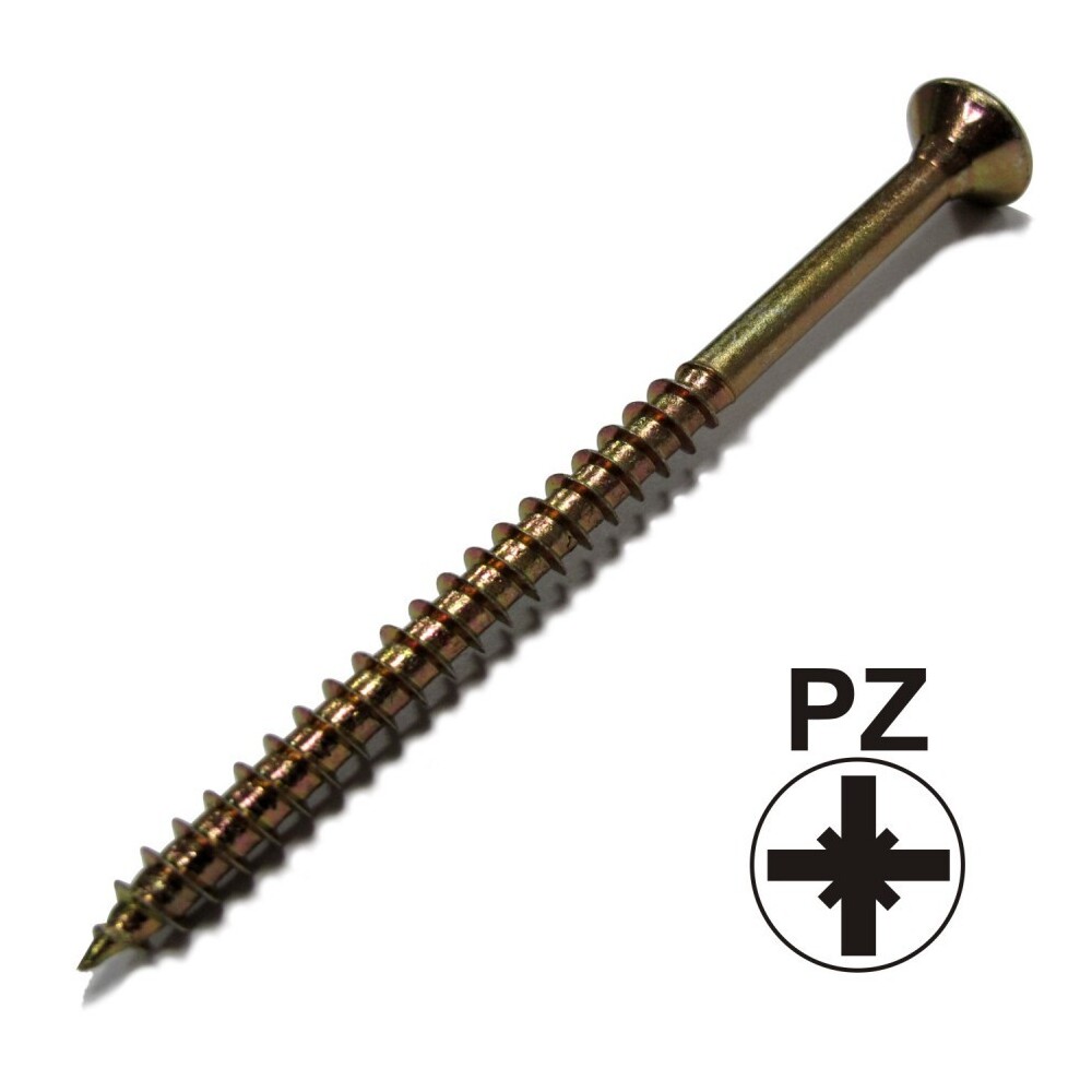 Spanplattenschraube 5,0 x 60 Senkkopf Teilgewinde PZ