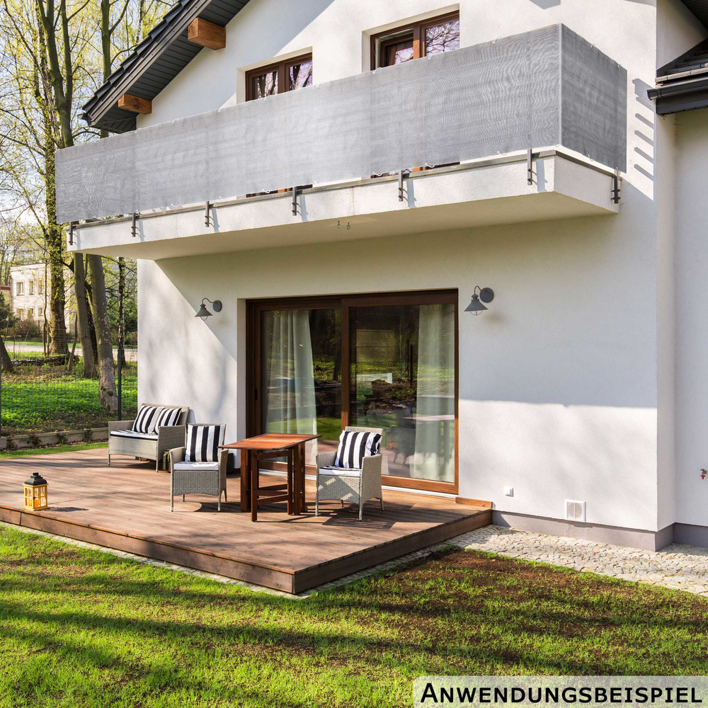 Balkonsichtschutz 90 x 500 cm hellgrau image number 4