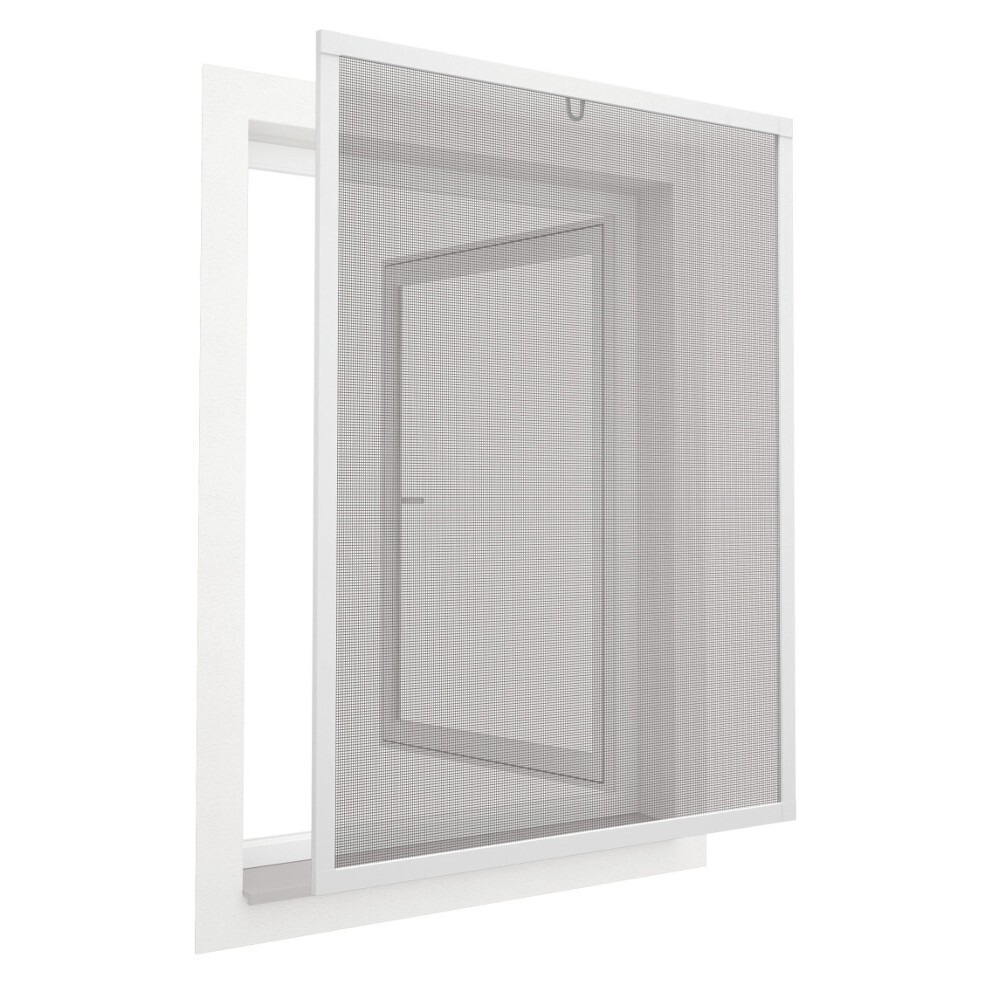 Insektenschutzgitter 130 x 150 cm mit Alurahmen f&uuml;r Fenster in Grau