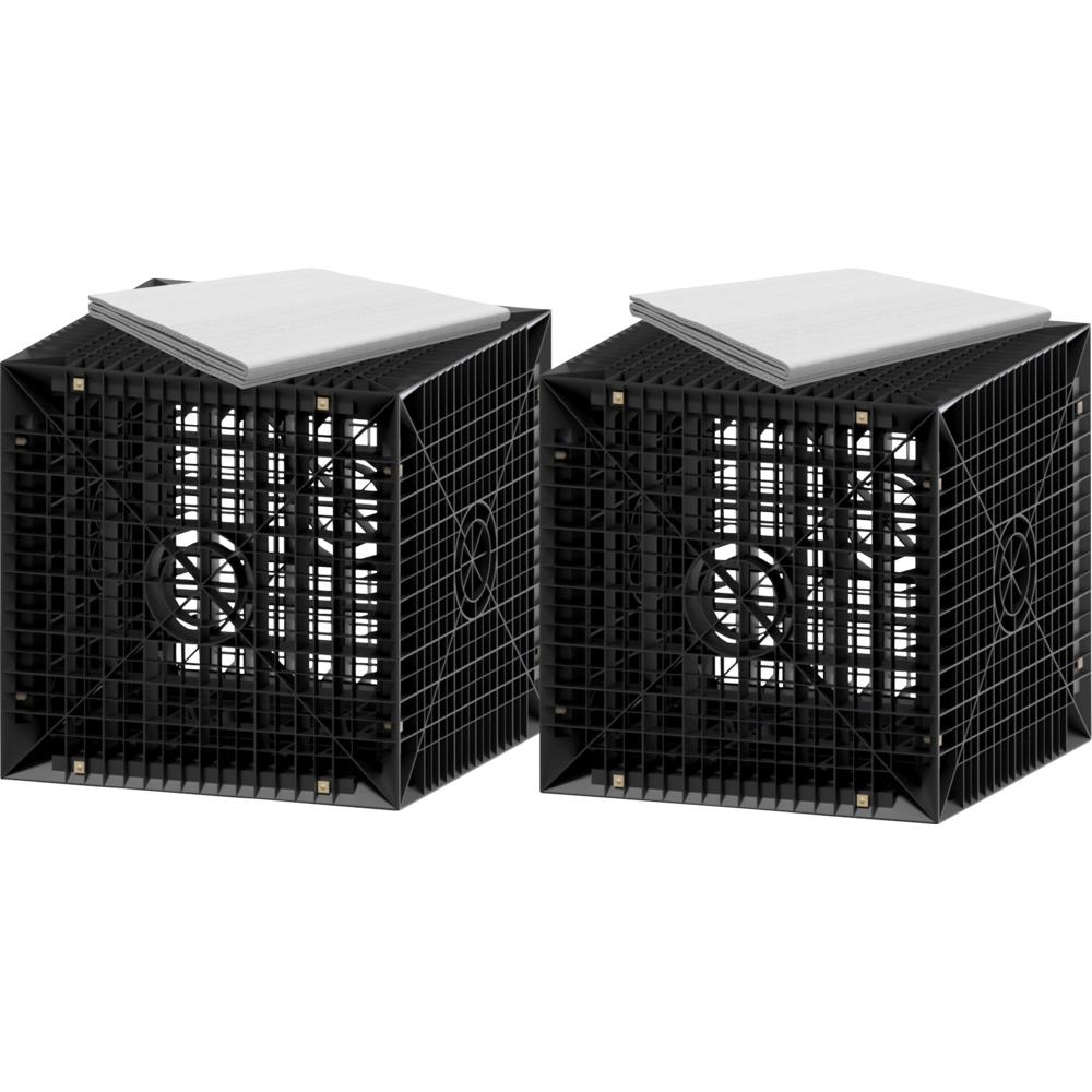 Erweiterungsset Versickerung 410 L - 2 Sickerw&uuml;rfeln 205 L und 8m&sup2; Geovlies