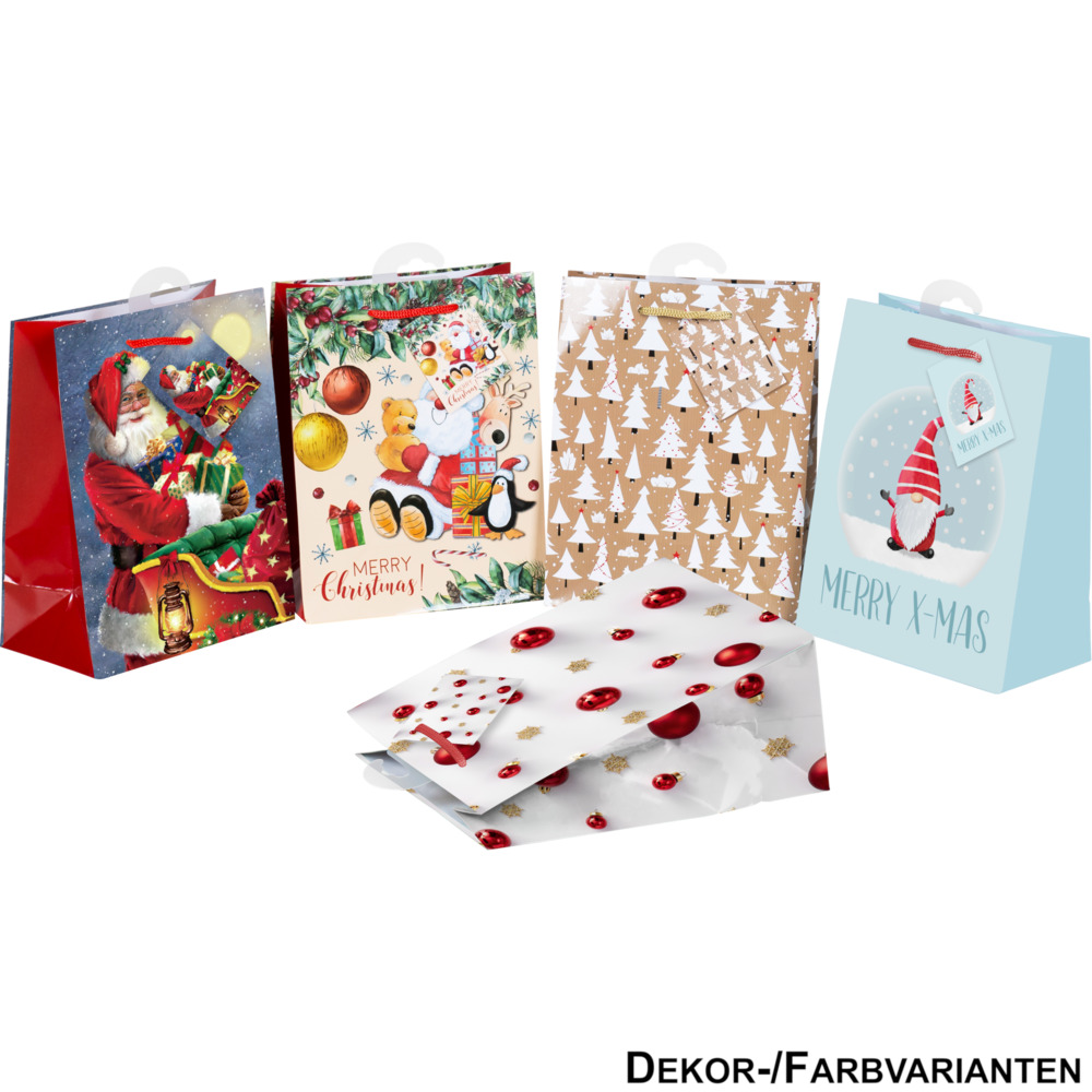Geschenktasche medium mit Weihnachtsdekor