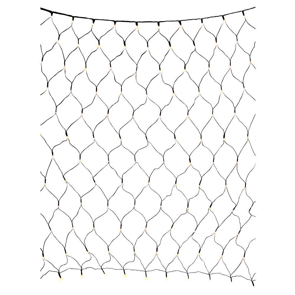 LED-Lichternetz 2 x 1 m mit 160 LEDs warmwei&szlig;