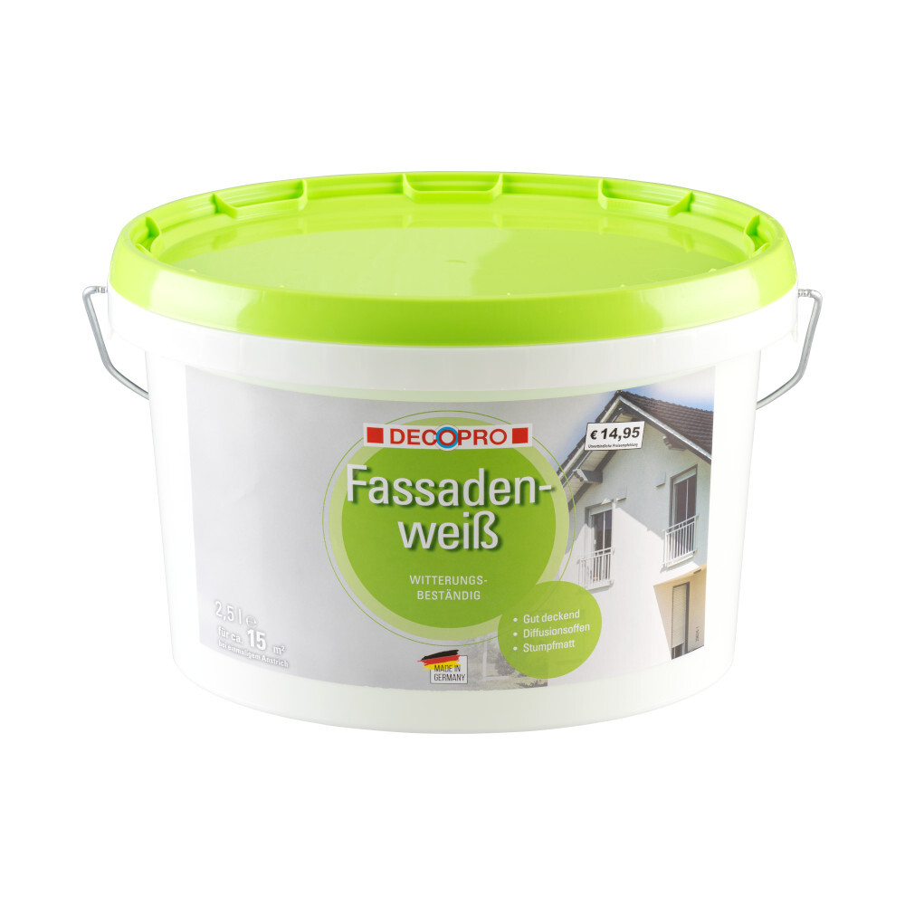 DECOPRO Fassadenwei&szlig; 2,5 Liter matt