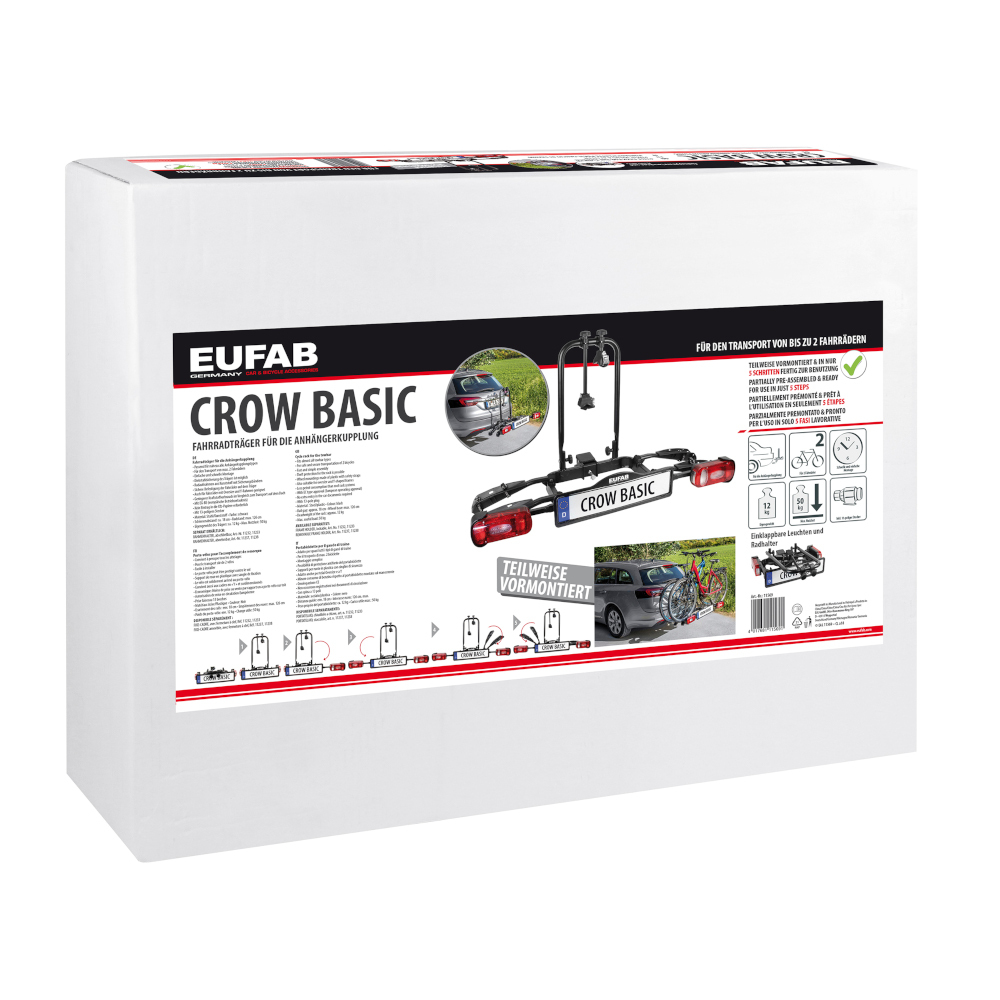 Eufab Fahrradtr&auml;ger CROW BASIC f&uuml;r 2 Fahrr&auml;der image number 2