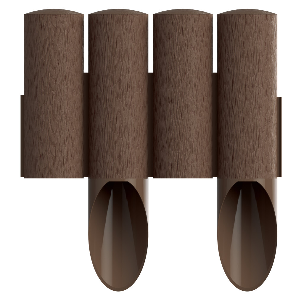 Rasenkante Palisade 10 St&uuml;ck 2,3 m aus Kunststoff