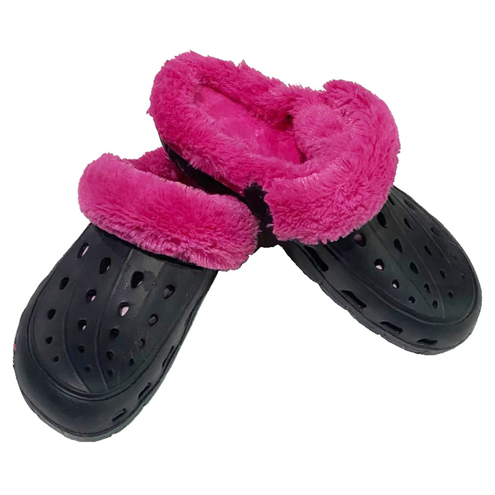 Clogs Gr&ouml;&szlig;e 36 bis 45 aus Kunststoff in verschiedenen Farben mit Fell image number 3