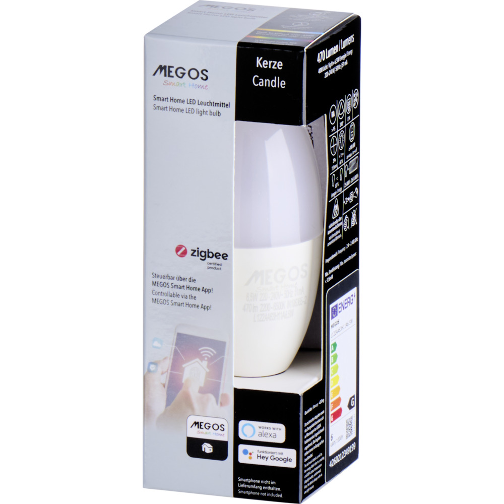MEGOS LED-Lampe 6,5 Watt in Kerzenform image number 1