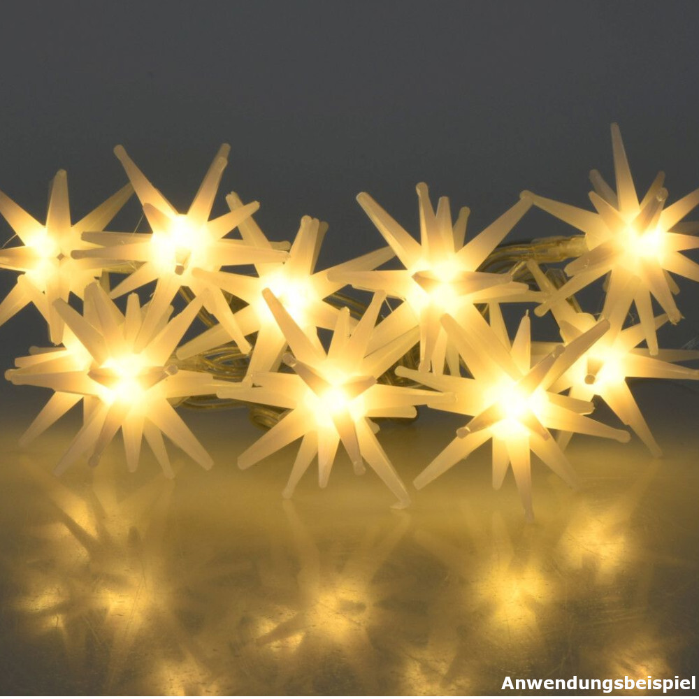 LED-Lichterkette mit 10 Sternen und 10 warmwei&szlig;en LEDs image number 1