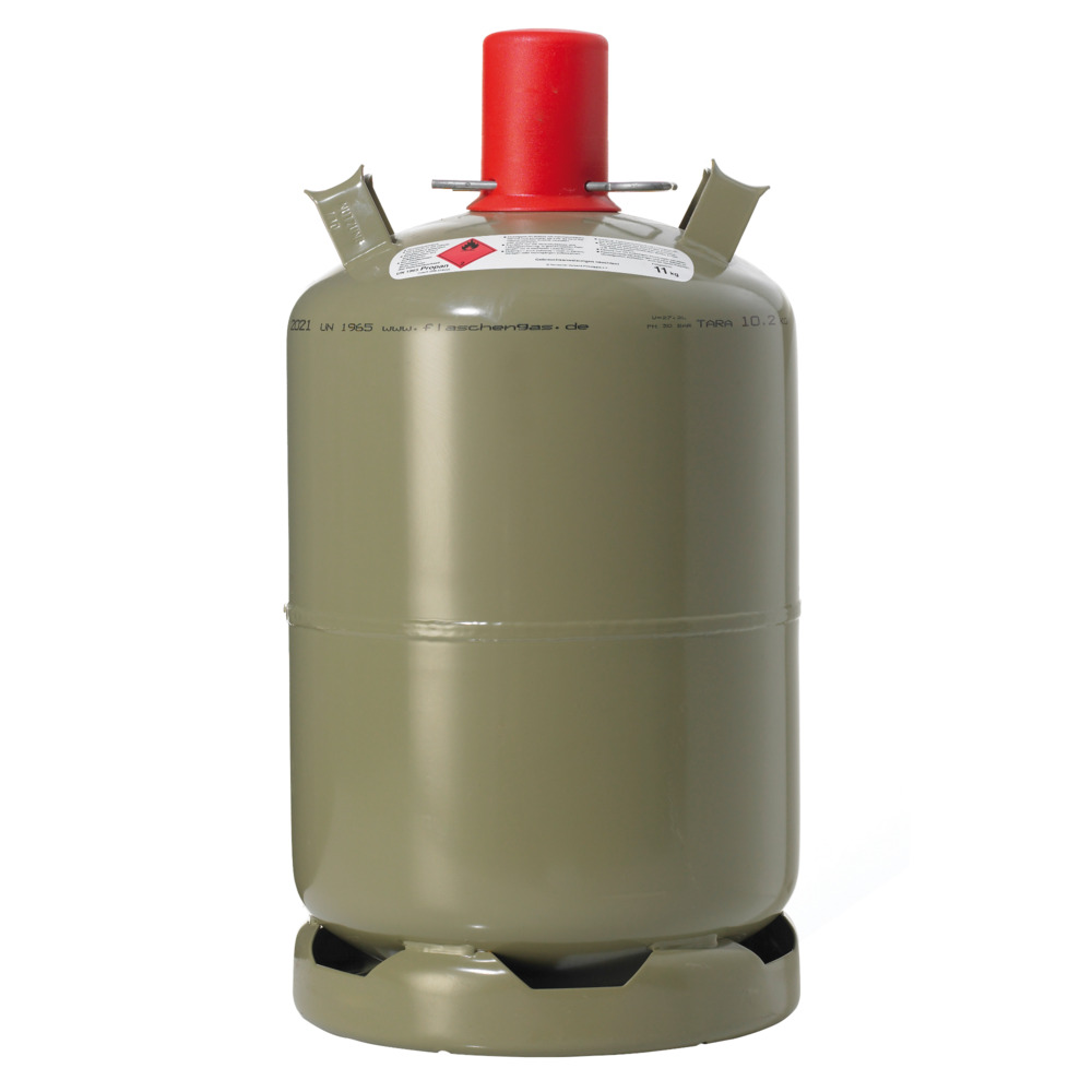 Rheingas Propan Gasf&uuml;llung 11 Kg Eigentumsflasche grau