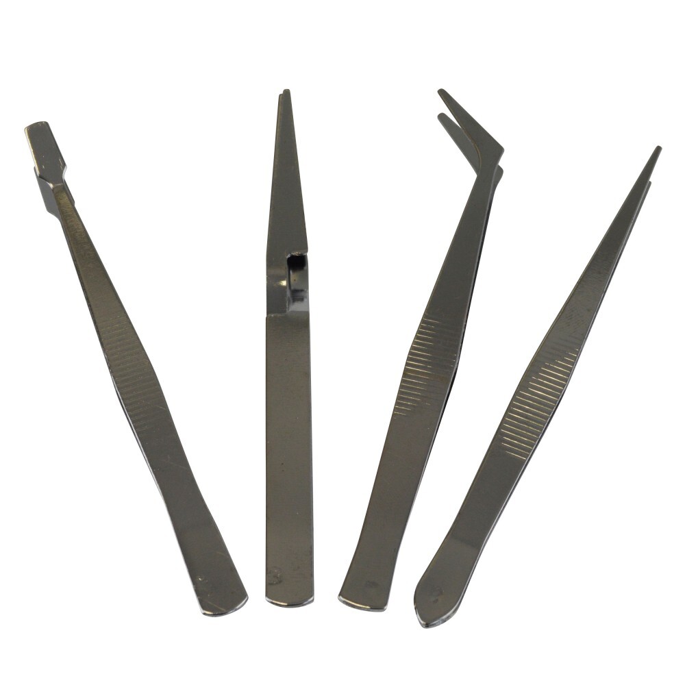 Pinzetten Set 4tlg. gerade oder gebogen