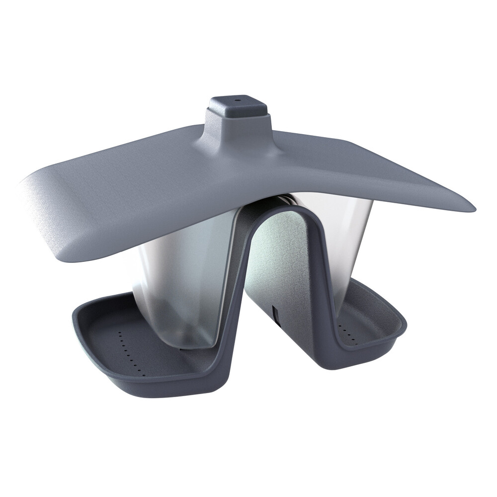 Vogelhaus Birdyfeed Double aus Kunststoff in anthrazit