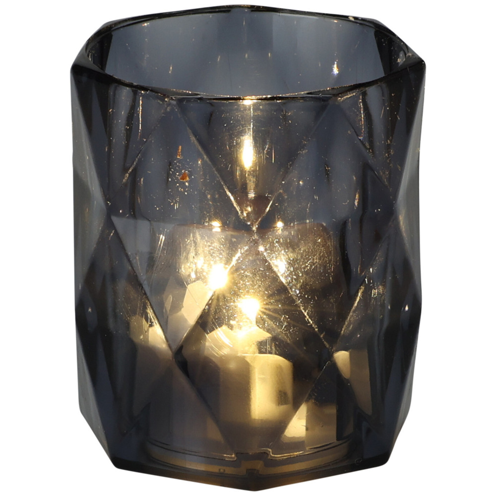 LED-Minilampe batteriebetrieben 6 cm grau