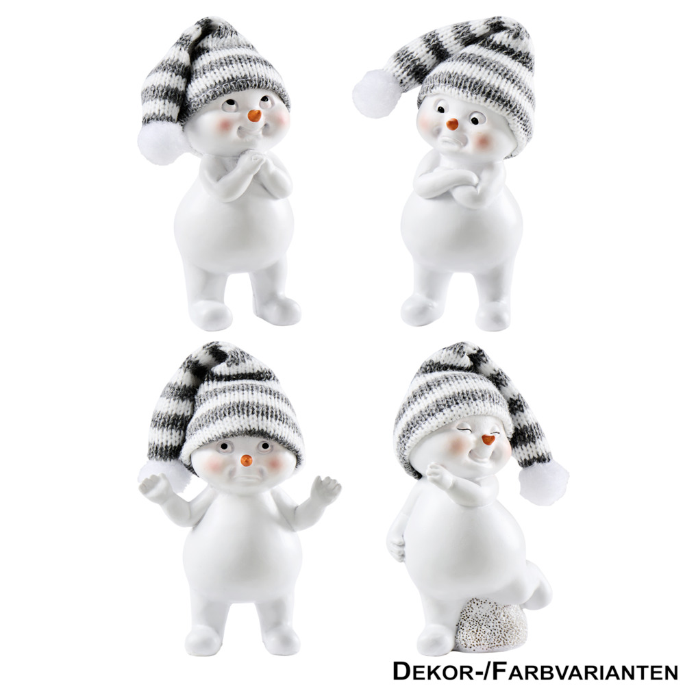 Dekofigur Schneemann ca. 11 cm Polyresin Designauswahl