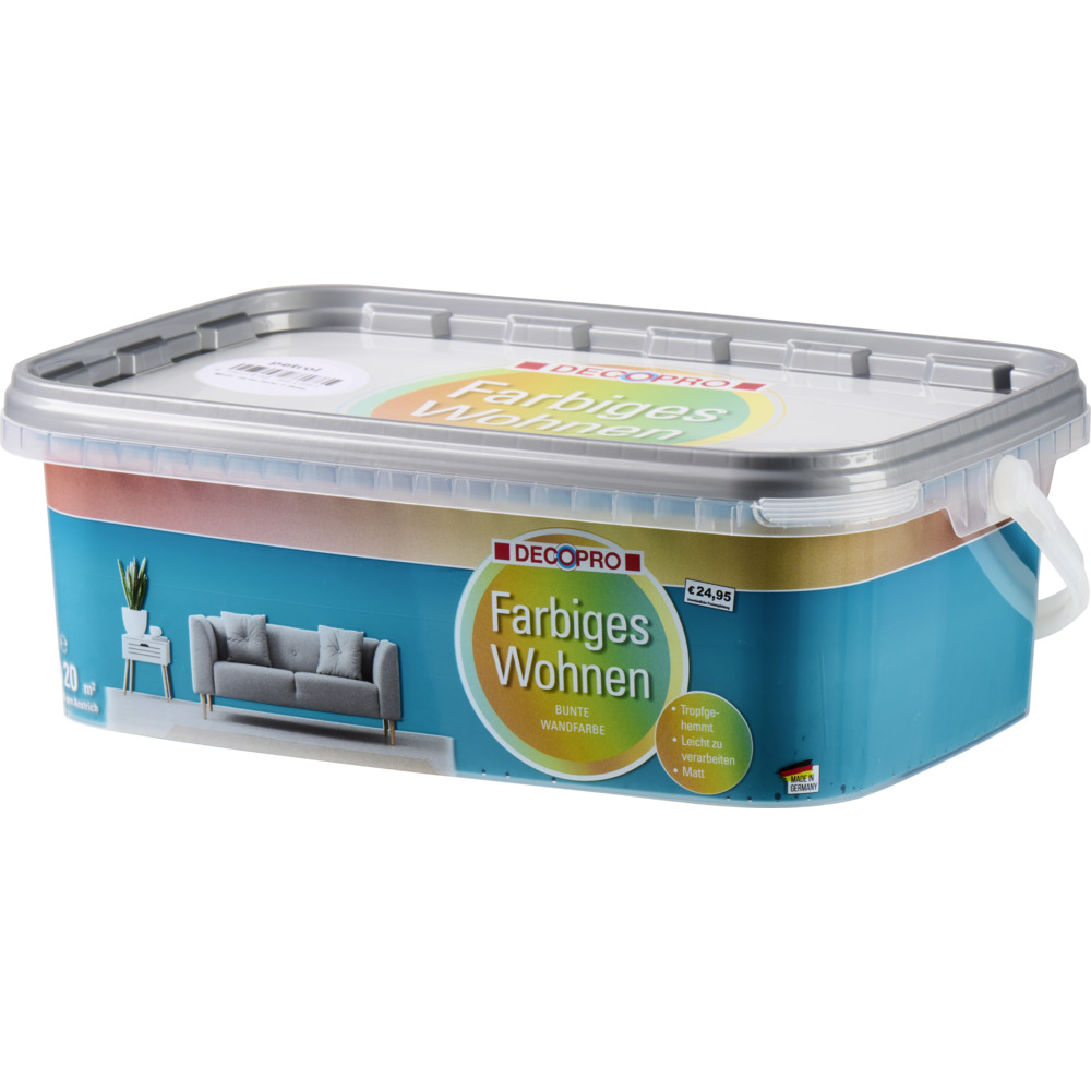 DECOPRO Wandfarbe 2,5 Liter petrol matt