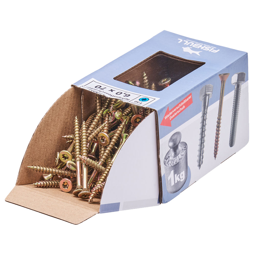 Spanplattenschraube 6,0 x 70 Senkkopf Teilgewinde IVZ 1 kg image number 3