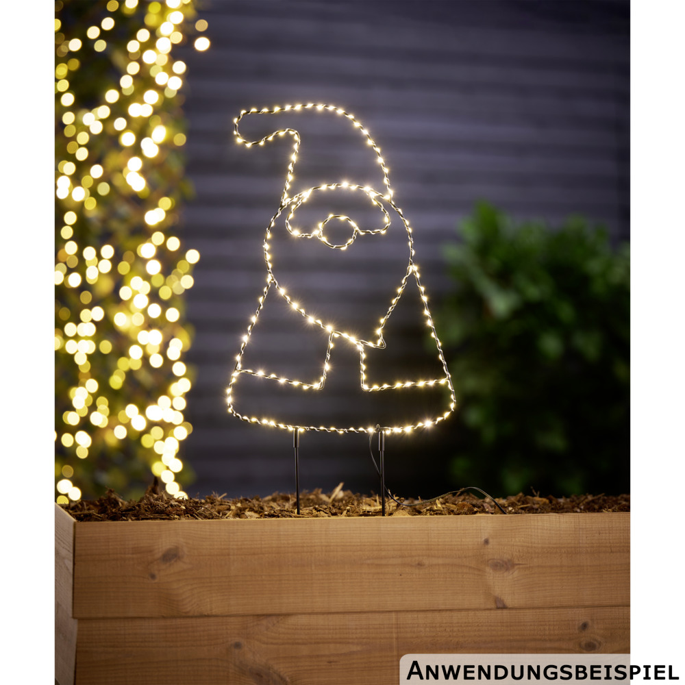 LED Gartenstecker Metall 180 LEDs 45 cm Designauswahl image number 1