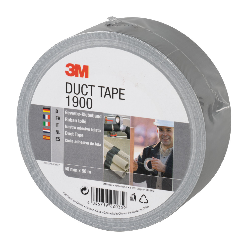 3M Gewebeband DUCT Tape 1900 50 m Rolle image number 1