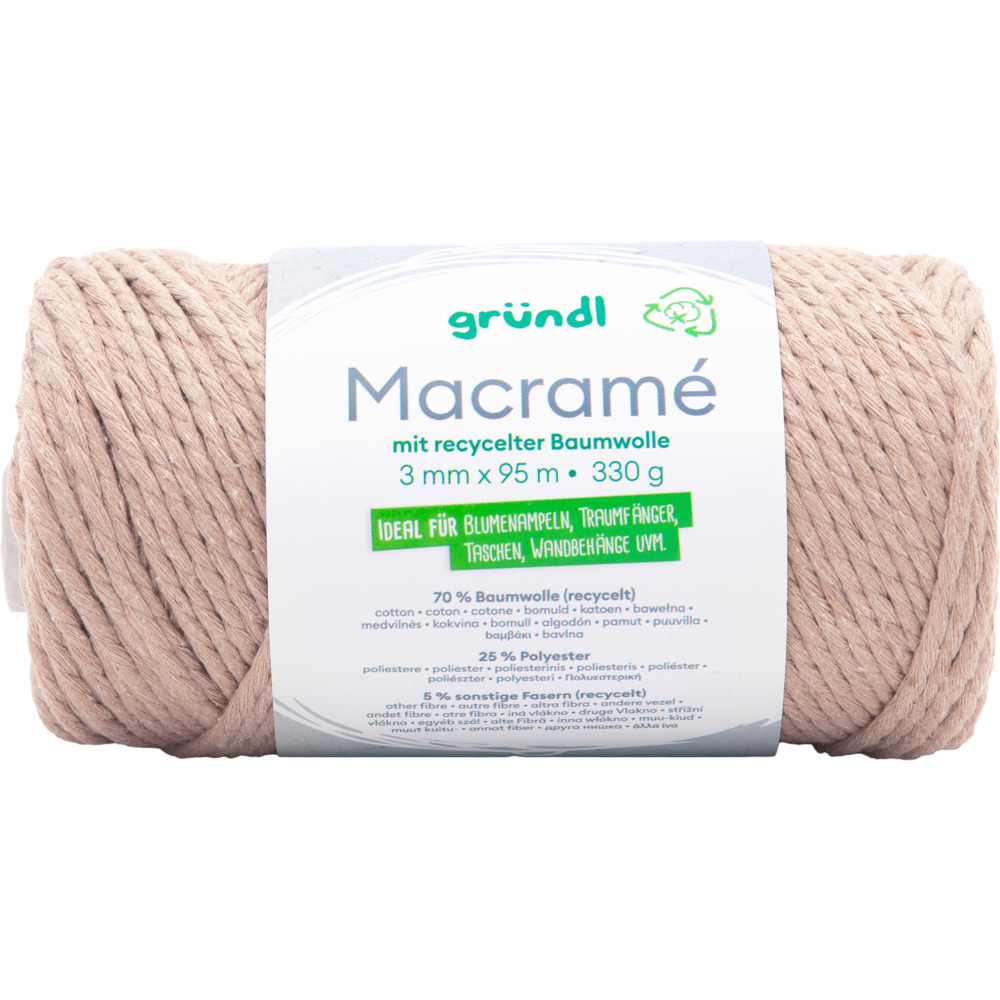 Macram&eacute; Garn 330 g beige