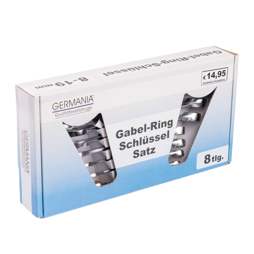 GERMANIA&reg; Gabel-Ringmaulschl&uuml;ssel-Set 8-teilig image number 1