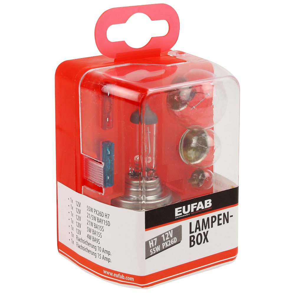 Lampenersatzkasten Set 7-teilig H7 mit 12V