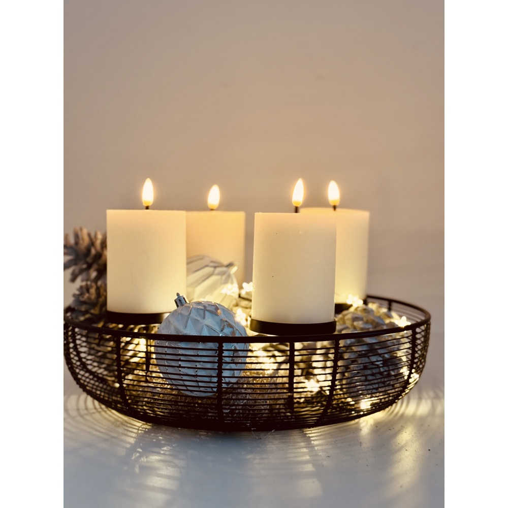 Adventskranz &Oslash; 36,5 cm aus Eisen mit 4 Kerzenhalterungen image number 1