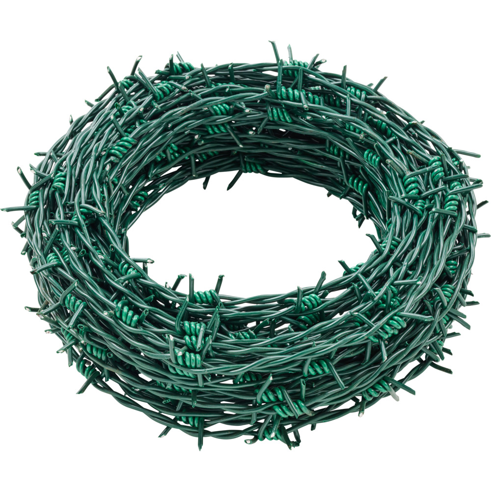 Stacheldraht 2,8 mm x 25 m aus gr&uuml;nem Stahl