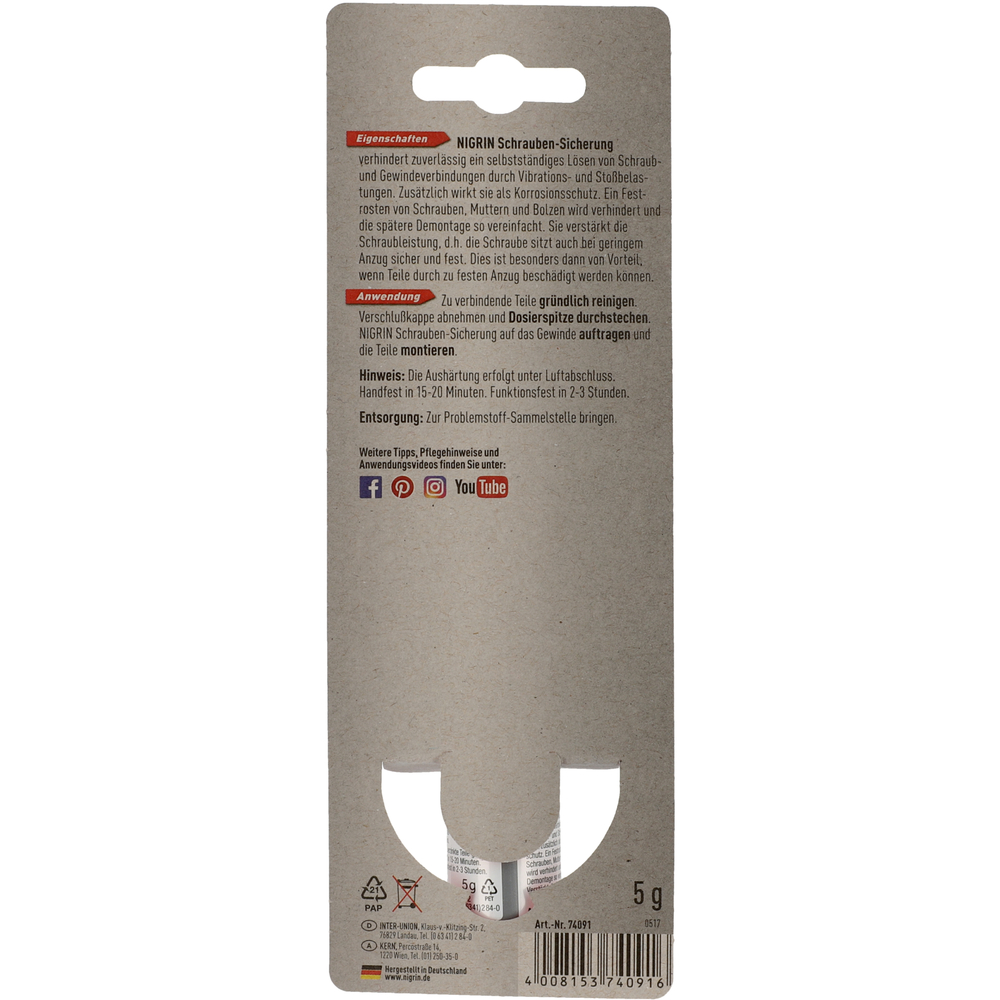 Nigrin Schrauben-Sicherung mittelfest 5 g image number 1