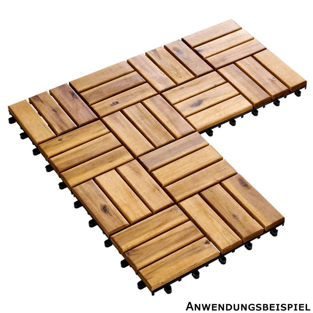 Akazien-Holzfliese 30x30 cm image number 2