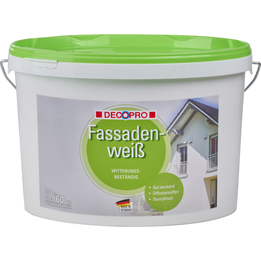 DECOPRO Fassadenwei&szlig; 10 Liter matt wei&szlig;