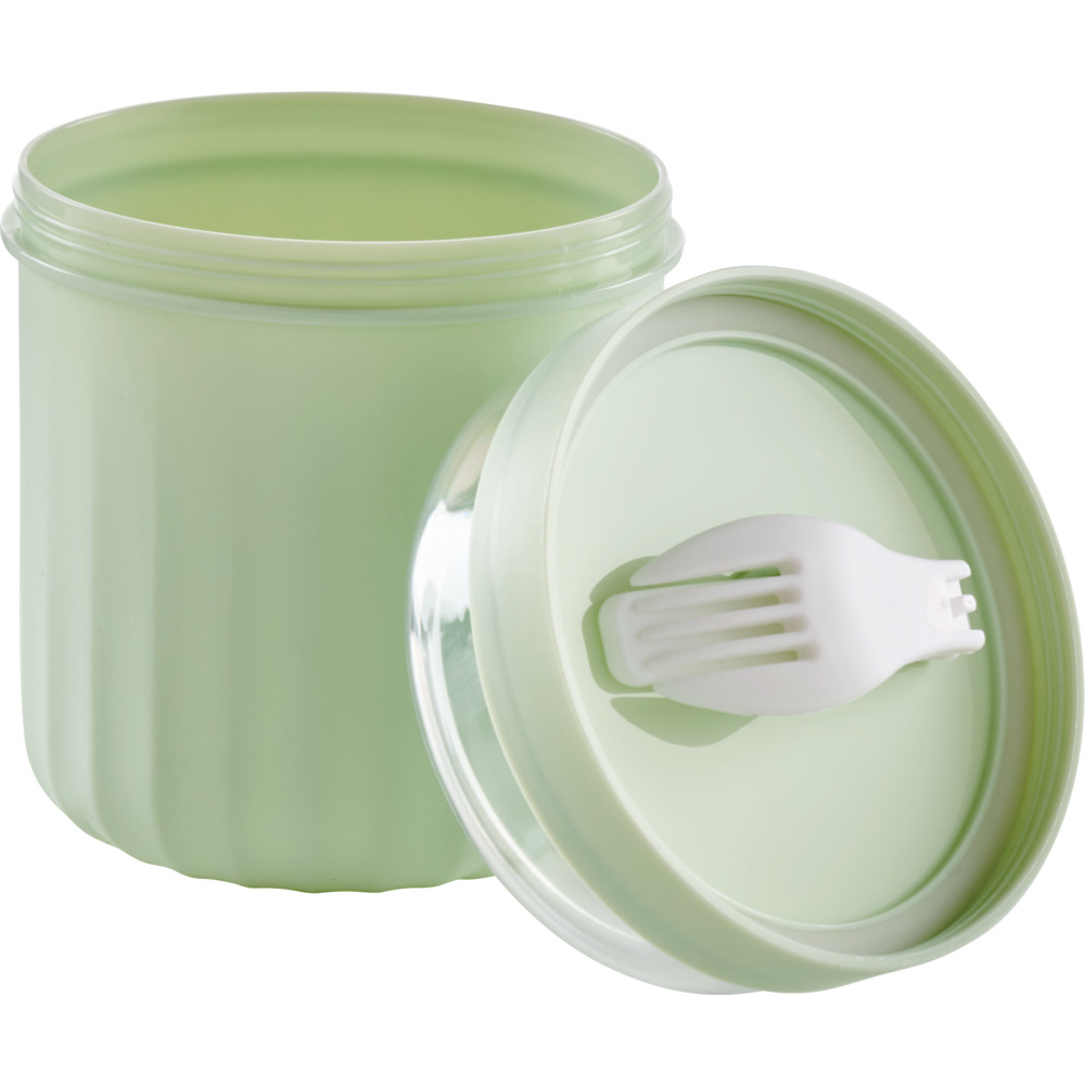 Joghurtbecher ca. 760 ml mit Gabel in Gr&uuml;n image number 1