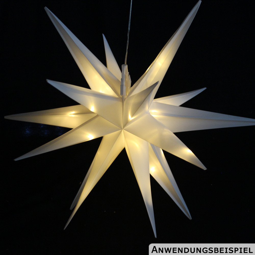 LED 3D Stern warmwei&szlig; &Oslash; 25 cm IP44 image number 1