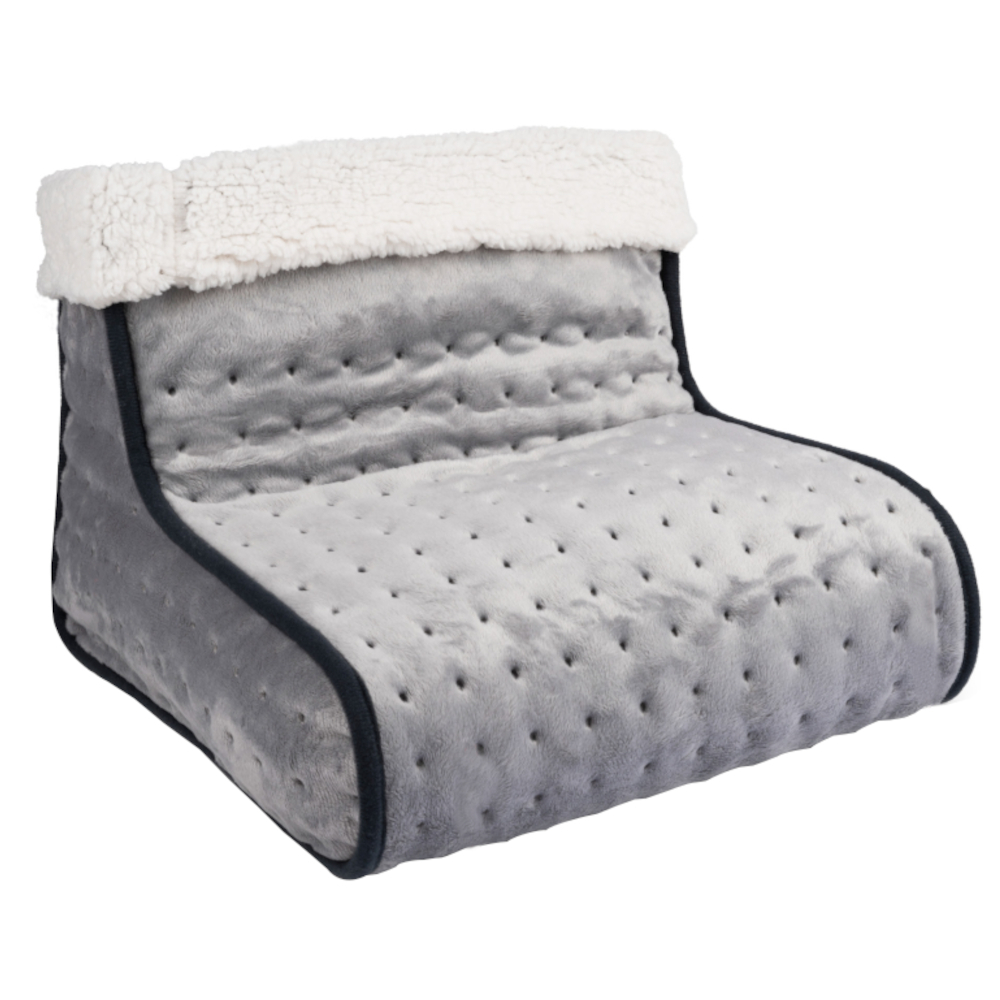 Fu&szlig;w&auml;rmer elektrisch hellgrau 30x30x23 cm